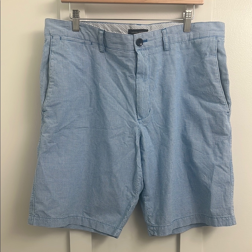 Men's Gray Checkered Shorts